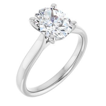 The Mia 1.50ct Oval cut Lab Grown Diamond Solitaire Engagement Ring