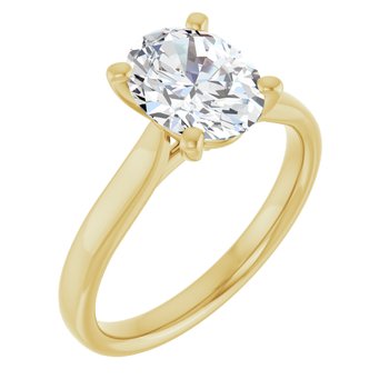 The Mia 1.50ct Oval cut Lab Grown Diamond Solitaire Engagement Ring