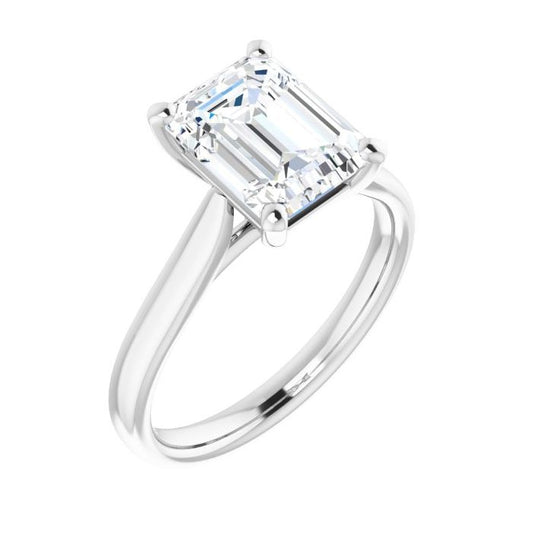 The Mia 2.00ct Emerald cut Lab Grown Diamond Solitaire Engagement Ring