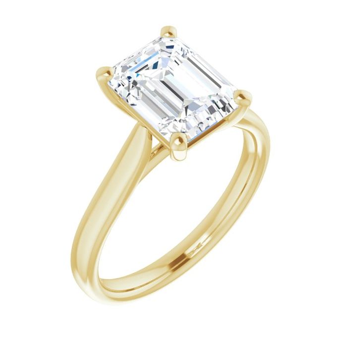 The Mia 2.00ct Emerald cut Lab Grown Diamond Solitaire Engagement Ring