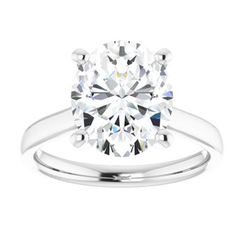 The Mia 3.00ct Oval cut Lab Grown Diamond Solitaire Engagement Ring