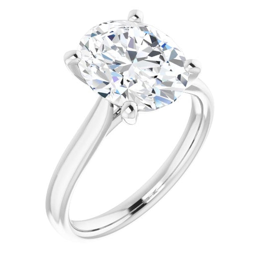 The Mia 3.00ct Oval cut Lab Grown Diamond Solitaire Engagement Ring