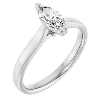 The Mia 0.50ct Marquise cut Lab Grown Diamond Solitaire Engagement Ring