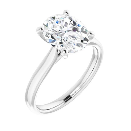 The Mia 2.00ct Oval cut Lab Grown Diamond Solitaire Engagement Ring