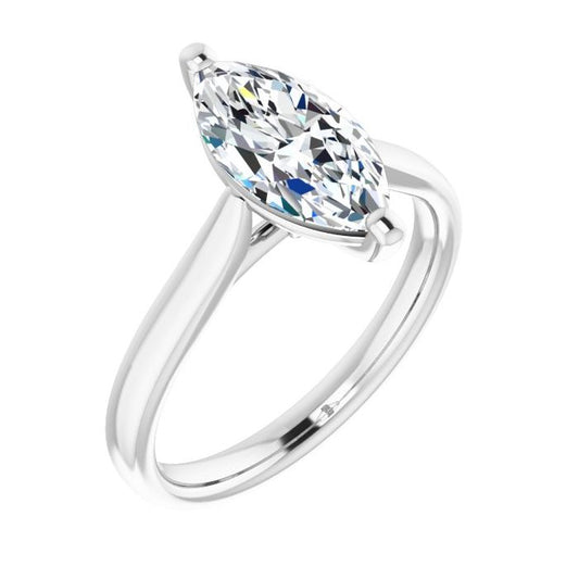 The Mia 2.00ct Marquise Lab Grown Diamond Solitaire Engagement Ring