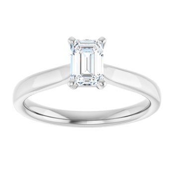 The Mia 0.75ct Emerald cut Lab Grown Diamond Solitaire Engagement Ring