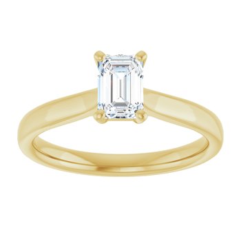 The Mia 0.75ct Emerald cut Lab Grown Diamond Solitaire Engagement Ring