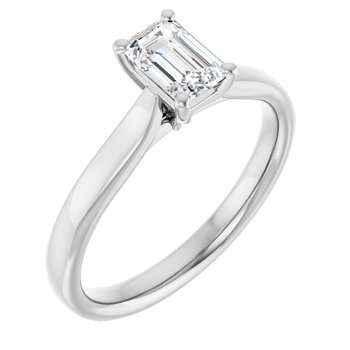 The Mia 0.75ct Emerald cut Lab Grown Diamond Solitaire Engagement Ring