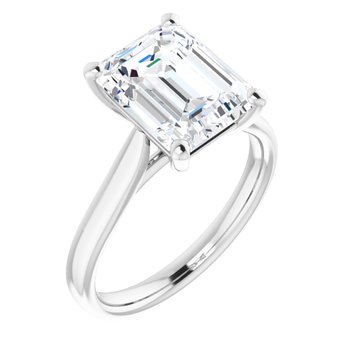 The Mia 3.00ct Emerald cut Lab Grown Diamond Solitaire Engagement Ring