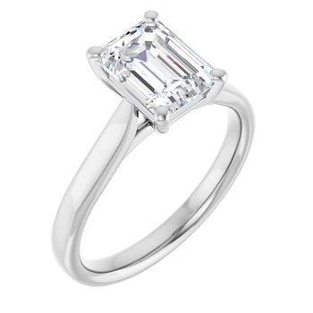 The Mia 1.50ct Emerald cut Lab Grown Diamond Solitaire Engagement Ring