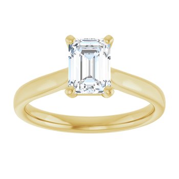 The Mia 1.00ct Emerald cut Lab Grown Diamond Solitaire Engagement Ring