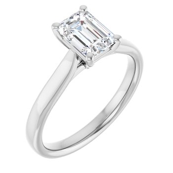 The Mia 1.00ct Emerald cut Lab Grown Diamond Solitaire Engagement Ring