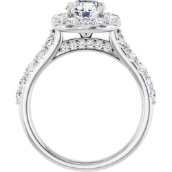 The Matilda 1.80ctw Round cut Lab Grown Diamond Halo Engagement Ring