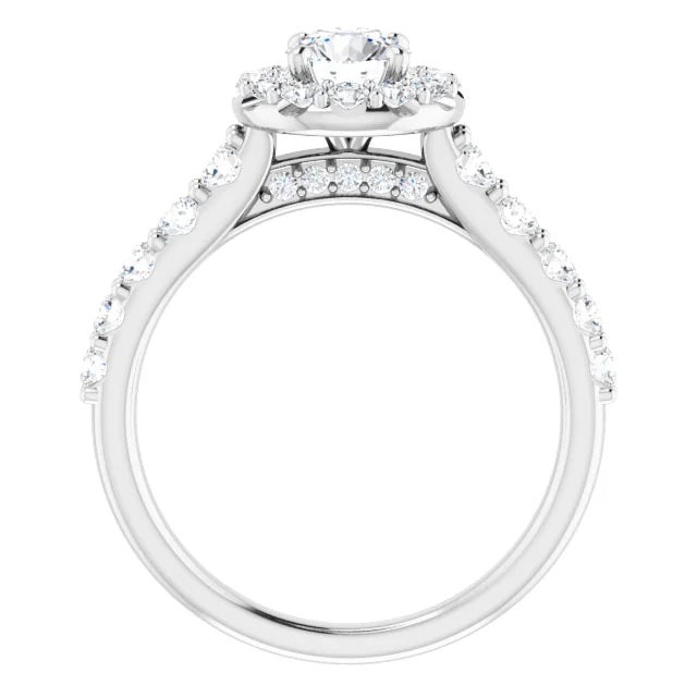 The Matilda 1.27ctw Round cut Lab Grown Diamond Halo Engagement Ring