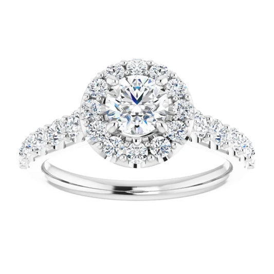 The Matilda 1.27ctw Round cut Lab Grown Diamond Halo Engagement Ring