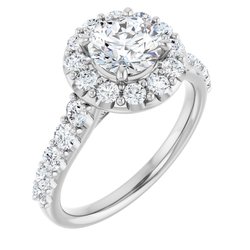 The Matilda 1.80ctw Round cut Lab Grown Diamond Halo Engagement Ring