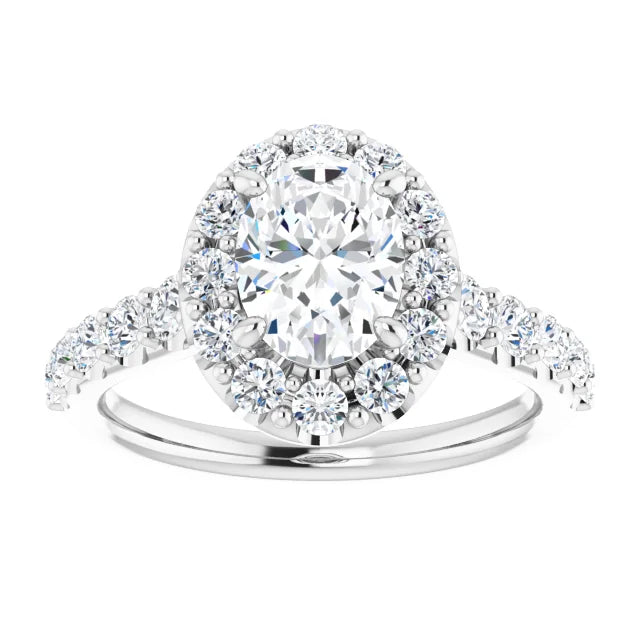 The Matilda 1.80ctw Oval cut Lab Grown Diamond Halo Engagement Ring