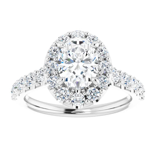 The Matilda 1.80ctw Oval cut Lab Grown Diamond Halo Engagement Ring