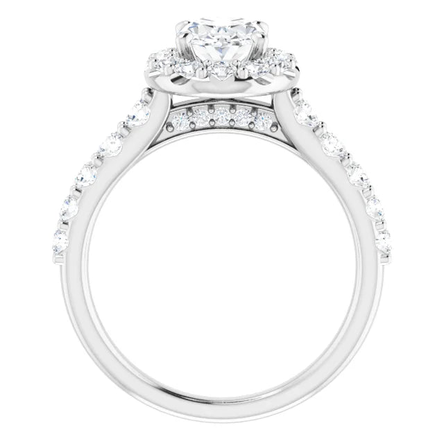 The Matilda 1.80ctw Oval cut Lab Grown Diamond Halo Engagement Ring