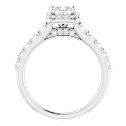 The Matilda 1.27ctw Princess cut Lab Grown Diamond Halo Engagement Ring