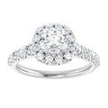 The Matilda 1.80ctw Cushion cut Lab Grown Diamond Halo Engagement Ring