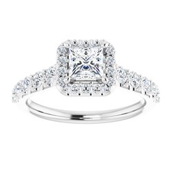 The Matilda 1.27ctw Princess cut Lab Grown Diamond Halo Engagement Ring
