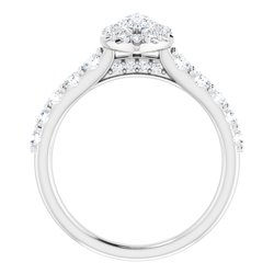 The Matilda 1.27ctw Marquise cut Lab Grown Diamond Halo Engagement Ring