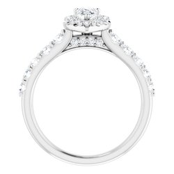 The Matilda 1.27ctw Pear cut Lab Grown Diamond Halo Engagement Ring