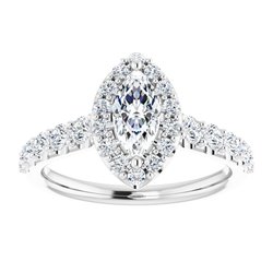 The Matilda 1.27ctw Marquise cut Lab Grown Diamond Halo Engagement Ring