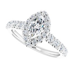 The Matilda 1.27ctw Marquise cut Lab Grown Diamond Halo Engagement Ring