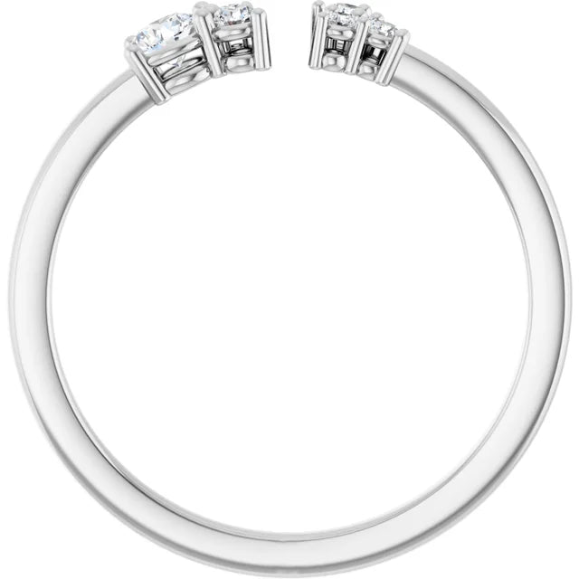 0.20ct Lab Grown Diamond Cluster Open Ring