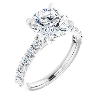 The Phoebe 2.86ctw Round cut Lab Grown Diamond Engagement Ring