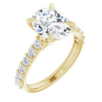 The Phoebe 2.36ctw Oval cut Lab Grown Diamond Engagement Ring