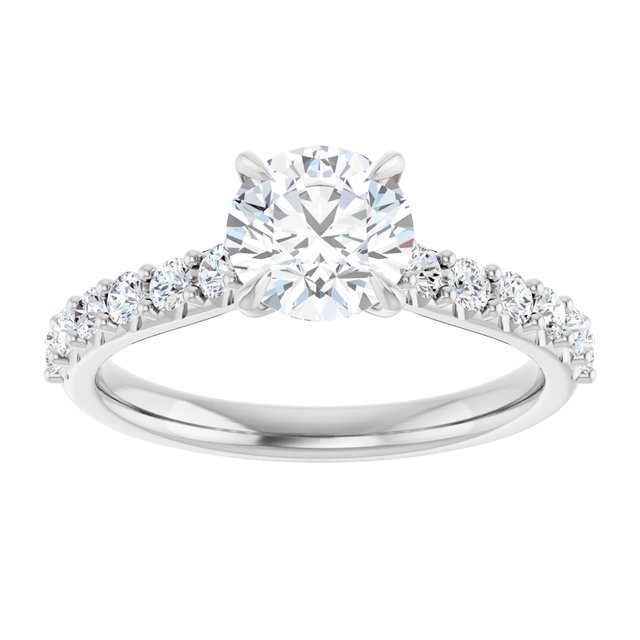 The Phoebe 1.36ctw Round cut Lab Grown Diamond Engagement Ring