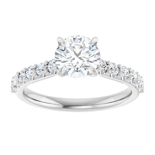 The Phoebe 1.36ctw Round cut Lab Grown Diamond Engagement Ring