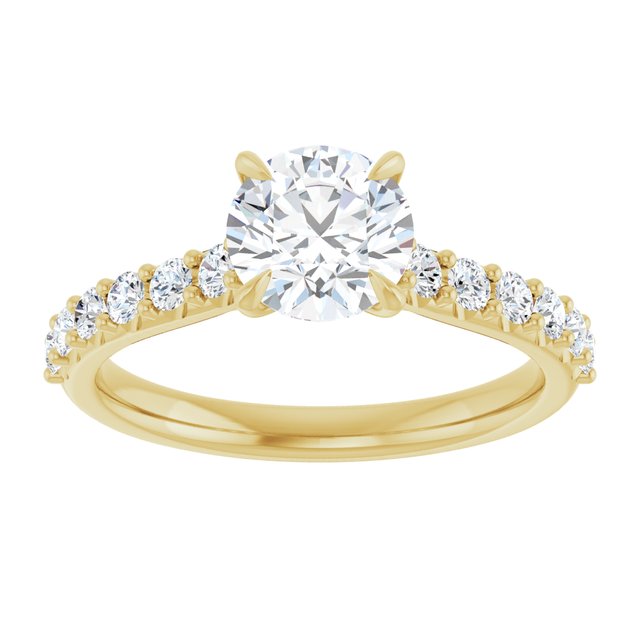 The Phoebe 1.36ctw Round cut Lab Grown Diamond Engagement Ring