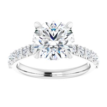 The Phoebe 2.86ctw Round cut Lab Grown Diamond Engagement Ring