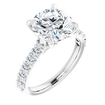 The Phoebe 3.36ctw Round cut Lab Grown Diamond Engagement Ring