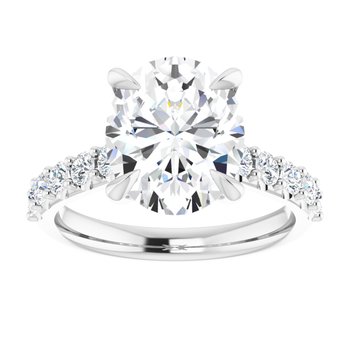 The Phoebe 2.86ctw Oval cut Lab Grown Diamond Engagement Ring