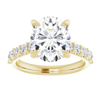 The Phoebe 2.86ctw Oval cut Lab Grown Diamond Engagement Ring