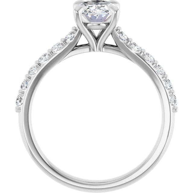 The Phoebe 1.36ctw Oval cut Lab Grown Diamond Engagement Ring