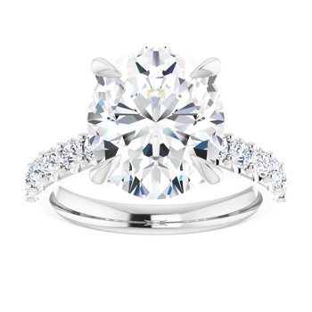 The Phoebe 3.36ctw Oval cut Lab Grown Diamond Engagement Ring