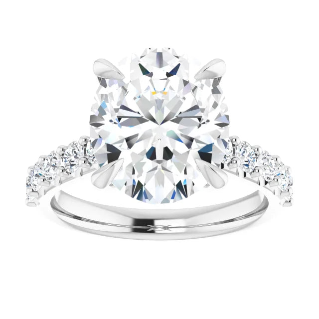 The Phoebe 3.86ctw Oval cut Lab Grown Diamond Engagement Ring