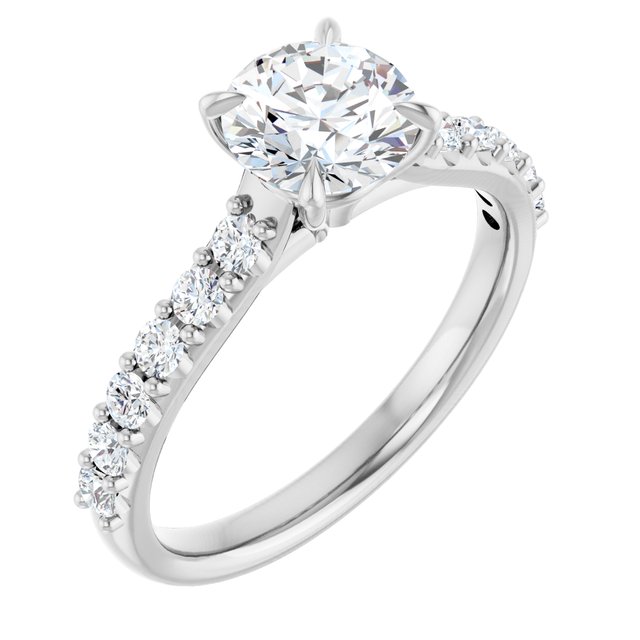 The Phoebe 1.36ctw Round cut Lab Grown Diamond Engagement Ring