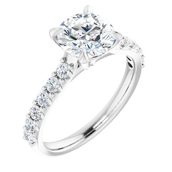 The Phoebe 1.86ctw Round cut Lab Grown Diamond Engagement Ring