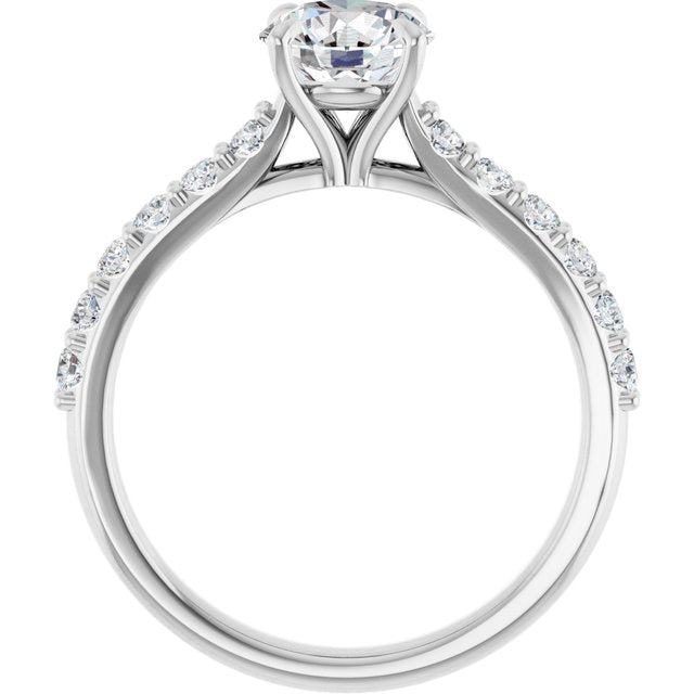 The Phoebe 1.36ctw Round cut Lab Grown Diamond Engagement Ring