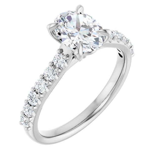 The Phoebe 1.36ctw Oval cut Lab Grown Diamond Engagement Ring