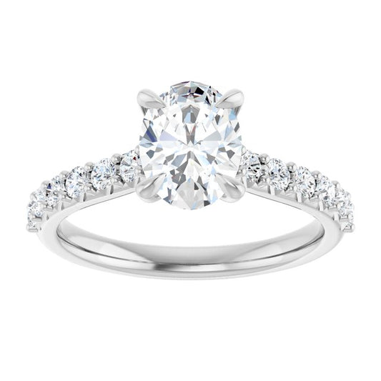 The Phoebe 1.36ctw Oval cut Lab Grown Diamond Engagement Ring