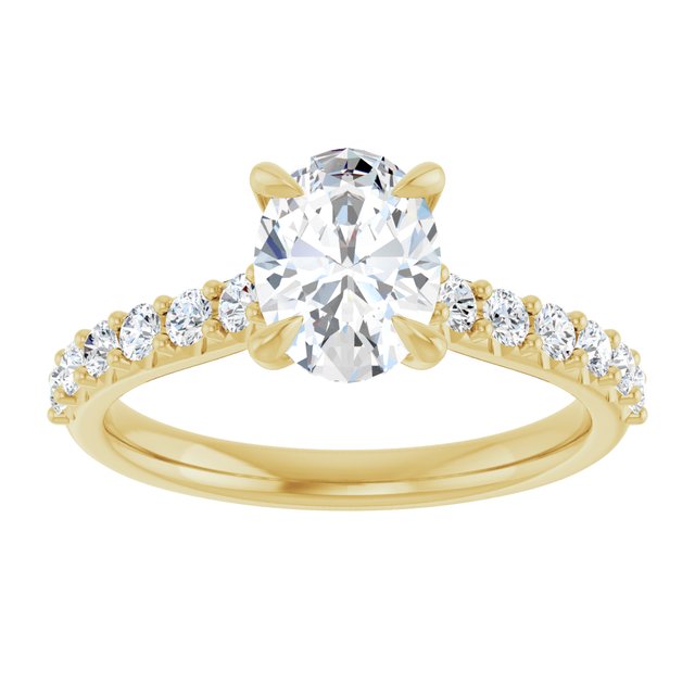 The Phoebe 1.36ctw Oval cut Lab Grown Diamond Engagement Ring