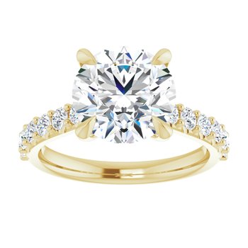The Phoebe 3.36ctw Round cut Lab Grown Diamond Engagement Ring